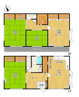 東京都稲城市東長沼【一戸建】の間取り