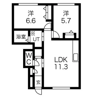 城山ヒルズA【1階】の間取り