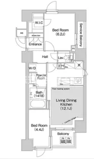 東京都港区赤坂2【マンション】の間取り