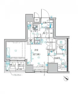 東京都中央区日本橋箱崎町【マンション】の間取り