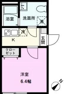 キャメル越谷赤山町【2階】の間取り