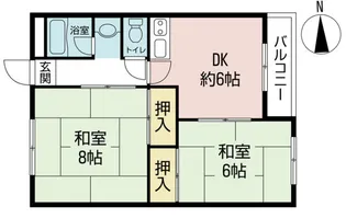 大阪府大阪市住吉区苅田3【マンション】の間取り