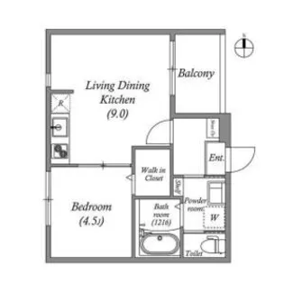 ボヌール太秦【2階】の間取り