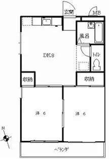 港南台コーポラス【3階】の間取り