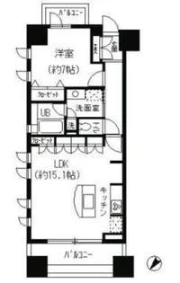 東京都中央区日本橋箱崎町【マンション】の間取り