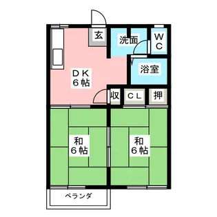 ドミールKUKI【2階】の間取り