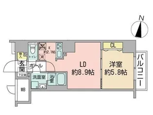 ビッグパレス南5条【5階】の間取り