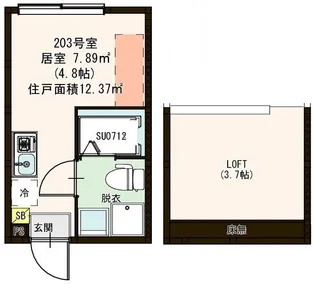 ケルシュージュ【2階】の間取り