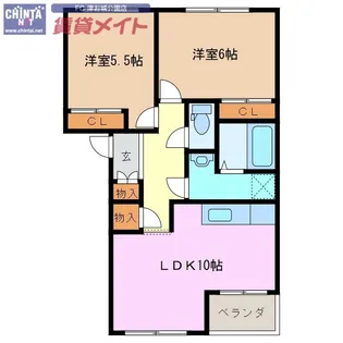 グリンビバーチェ【2階】の間取り