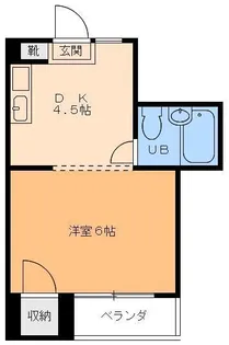 樋又ハイツ【4階】の間取り