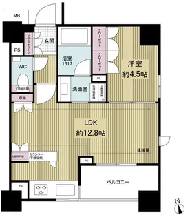 東京都中央区湊2【マンション】の間取り