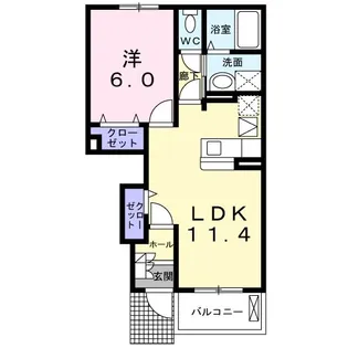 茨城県結城市大字結城【アパート】の間取り