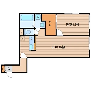 ベルリード北仙台【1階】の間取り