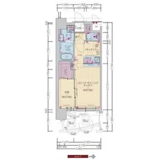 プレサンス江坂ベルフィーヌ【9階】の間取り