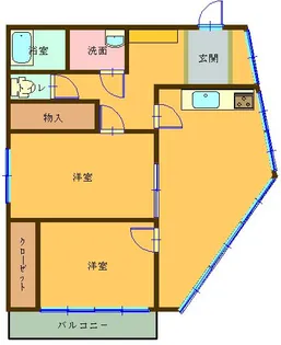 サンリーフ長岡【3階】の間取り