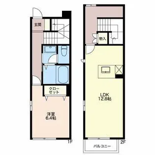 新潟県長岡市幸町1【アパート】の間取り