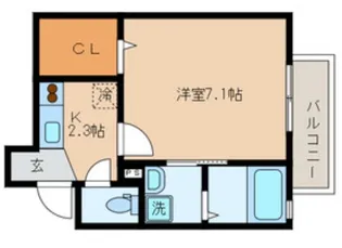 パーチェ西大井【1階】の間取り