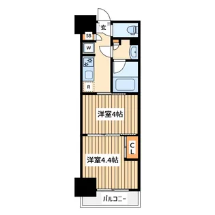 神奈川県川崎市中原区田尻町【マンション】の間取り