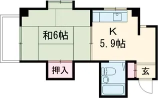 ツーエムビル勝山【3階】の間取り