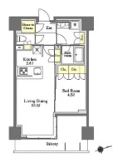 びゅうリエットグラン新宿戸山【6階】の間取り