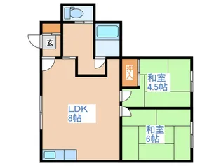 ハイム樹苑【1階】の間取り
