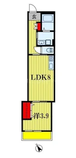 ペルル穴川【1階】の間取り