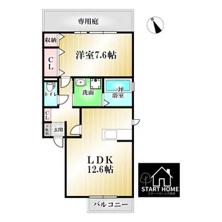 Ms’弐番館【1階】の間取り