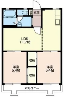 ハイツ・リヴェール【2階】の間取り
