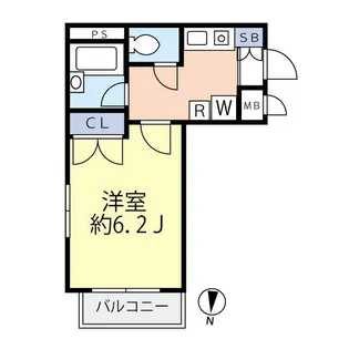 グランヴァン中延【2階】の間取り