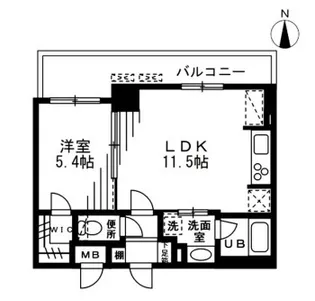 ザ・パークハビオ天満橋【6階】の間取り