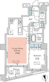 パークアクシス元麻布【2階】の間取り