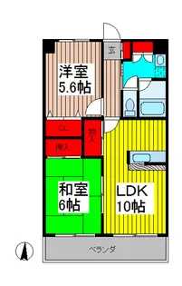 プレステージ新郷【2階】の間取り