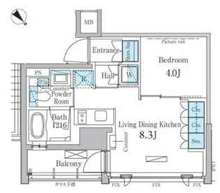 パークアクシス横浜反町公園【3階】の間取り