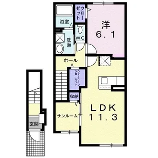 ビアンKT【2階】の間取り