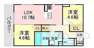 SHIZUKA 大里【3階】の間取り