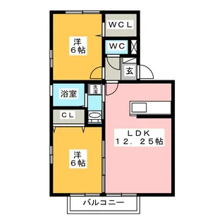 ガーデンスクエアB【1階】の間取り