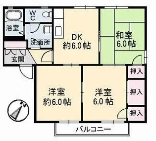 オークス 参番館【2階】の間取り