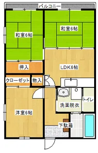 エステート田崎I【1階】の間取り