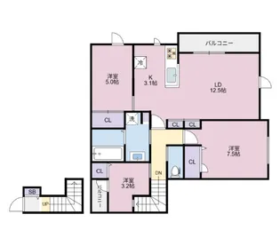 Belle Lead 東吉野 B棟【2階】の間取り