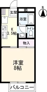 サンライフ多布施【2階】の間取り