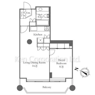 赤坂溜池タワーレジデンス【24階】の間取り