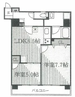 エクセルシオール錦糸町【9階】の間取り