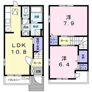パレ グラシュー G【1階】の間取り