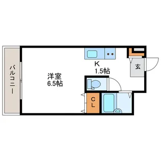 メゾンクレスト北大前II【9階】の間取り