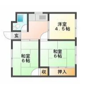 クレオハイツ国富【2階】の間取り