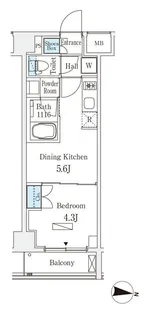 ラティエラ中野新井【6階】の間取り