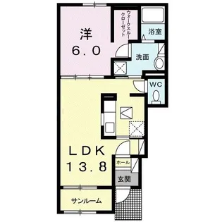ボヌール【1階】の間取り