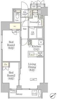 パークヴィラ恵比寿【6階】の間取り