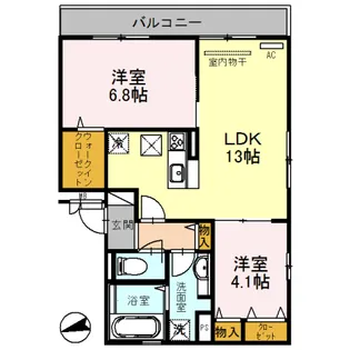 モンテリブロII【2階】の間取り