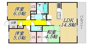 グランスイート伊丹駅前ローレルステージ【11階】の間取り